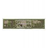 Нашивка Группа крови 2+ основа украинский пиксель (10х2,3)