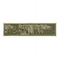 Нашивка Група крові 4+ основа український піксель (12,7х2,7)