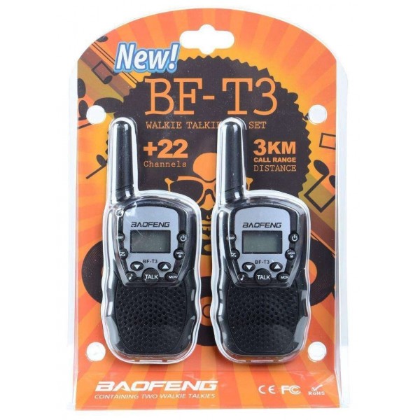 Рация Baofeng BF-T3 UHF black ( комплект из 2ух) - 3449708 Рация Baofeng BF-T3 UHF black ( комплект из 2ух) - 3449708