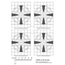Мішень пристрілювальна на 50 м крок 1 MOA (4шт./лист А4)