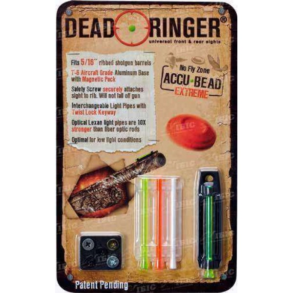 Мушка Dead Ringer 5/16 Accu-Bead Extreme Single Pack (на планку 8 мм). 3 цветные вставки - 3457362 Мушка Dead Ringer 5/16 Accu-Bead Extreme Single Pack (на планку 8 мм). 3 цветные вставки - 3457362