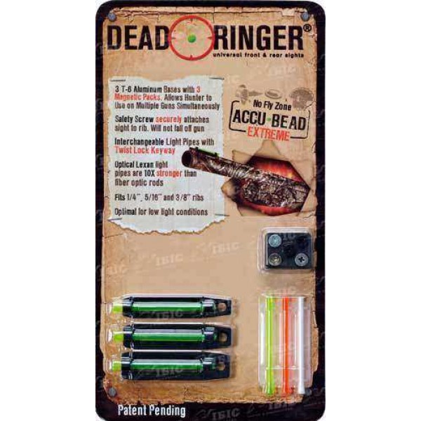 Мушка Dead Ringer Accu-Bead Extreme Single Pack (на планку 6.4; 8 і 9.5 мм). 3 кольорові вставки - 3457364