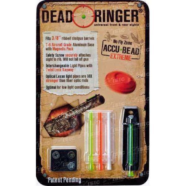 Мушка Dead Ringer 3/8 Accu-Bead Extreme Single Pack (на планку 9,5 мм). 3 цветные вставки - 3457365 Мушка Dead Ringer 3/8 Accu-Bead Extreme Single Pack (на планку 9,5 мм). 3 цветные вставки - 3457365