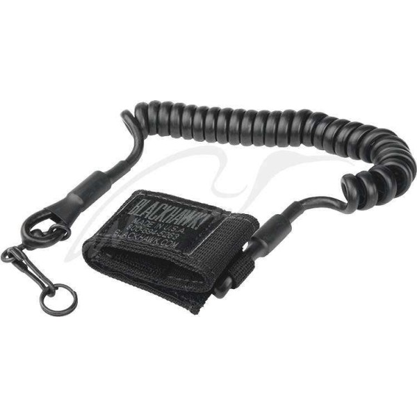 Страхувальний ремінь пістолетний BLACKHAWK! Tactical Pistol Lanyard. Колір - чорний - 3457428