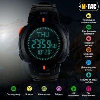 M-Tac годинник тактичні з компасом чорні