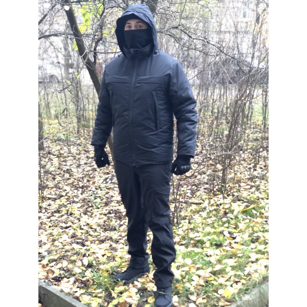 Костюм зимний тактика ветровлагозащитный черный - 3557631 Костюм зимний тактика ветровлагозащитный черный - 3557631