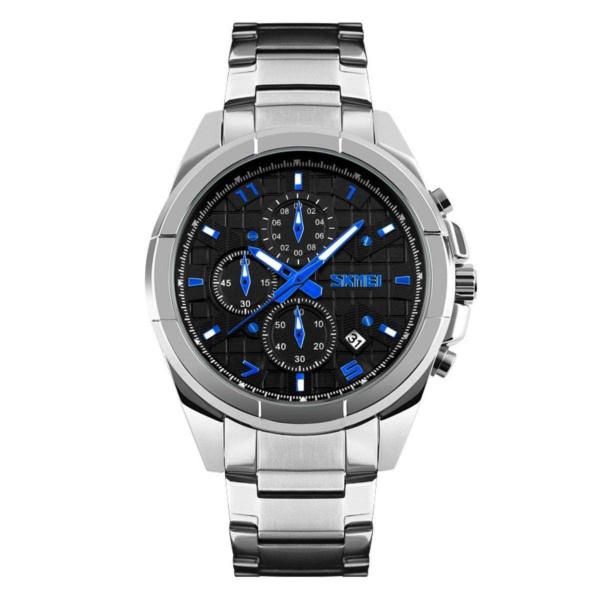 Годинник Skmei 9109 Silver Black Dail BOX - 3462025