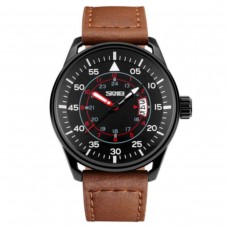 Годинник Skmei 9113 Black Brown Band BOX