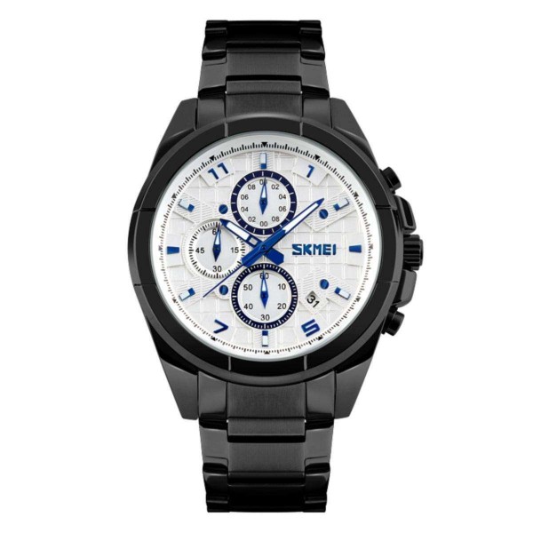 Часы Skmei 9109 Black White Dail BOX - 3462040