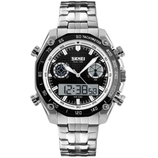 Годинник Skmei 1204 Black White Circel BOX - 3462064