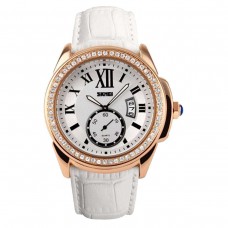 Годинник Skmei 1147 Gold Case White Band BOX