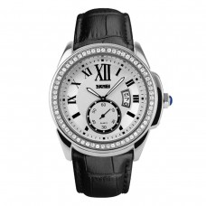 Годинник Skmei 1147 Silver Case Black Band BOX