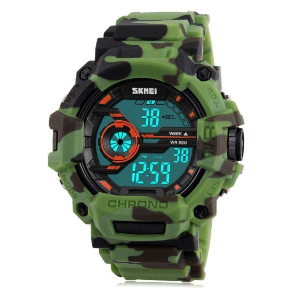 Часы Skmei 1233 Green Camouflage BOX - 3462110
