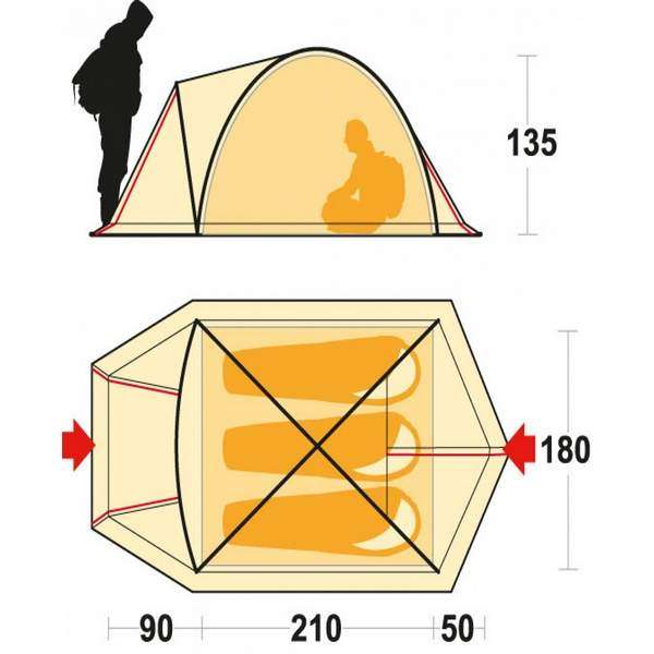 Палатка Ferrino Skyline 3 Fiberglass Blue - 3471042 Палатка Ferrino Skyline 3 Fiberglass Blue - 3471042