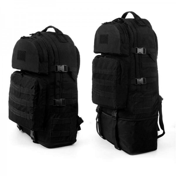 Тактичний рюкзак 40 - 60 літрів трансформер чорний - 3475379 Тактичний рюкзак 40 - 60 літрів трансформер чорний - 3475379