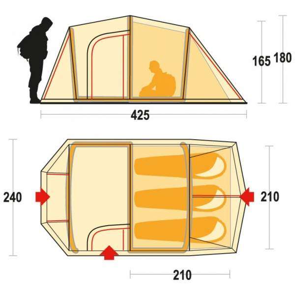 Палатка Ferrino Ready Steady 3 White/Gray - 3477795