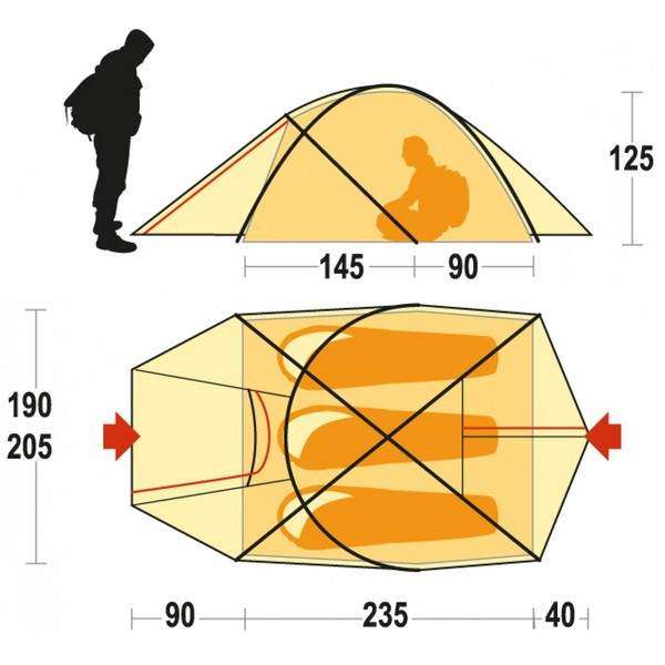Палатка Ferrino Pilier 3 (8000) Orange - 3477831 Палатка Ferrino Pilier 3 (8000) Orange - 3477831