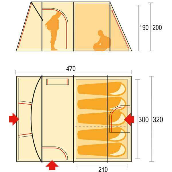Палатка Ferrino Proxes 5 Advanced Brown - 3477832 Палатка Ferrino Proxes 5 Advanced Brown - 3477832