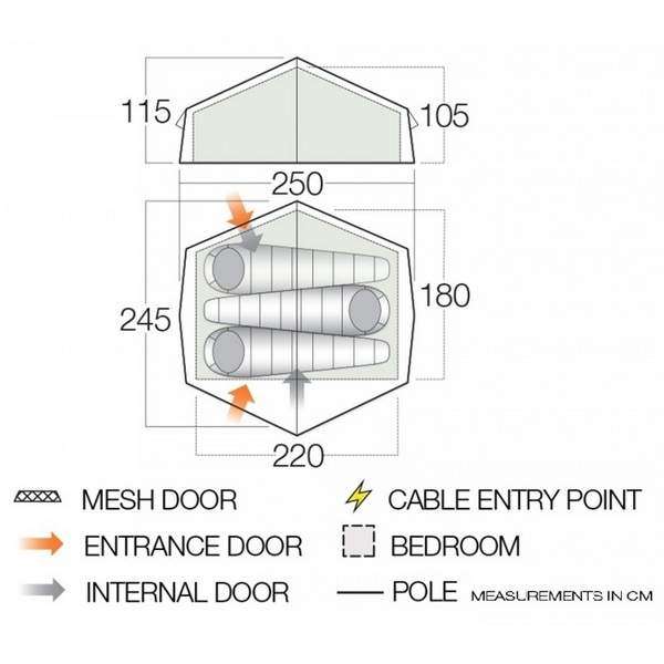 Намет Vango Zenith Pro 300 Anthracite - 3481215 Намет Vango Zenith Pro 300 Anthracite - 3481215