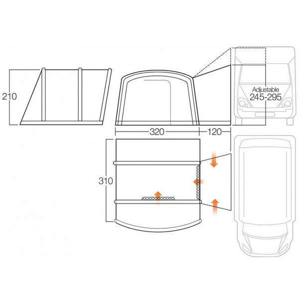 Намет Vango Galli II Compact RSV Tall Cloud Grey - 3481251