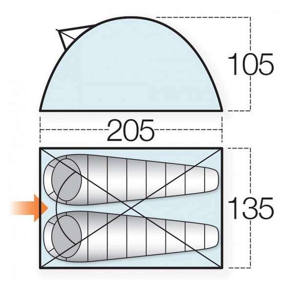 Намет Vango Beat 200 Apple Green - 3481265
