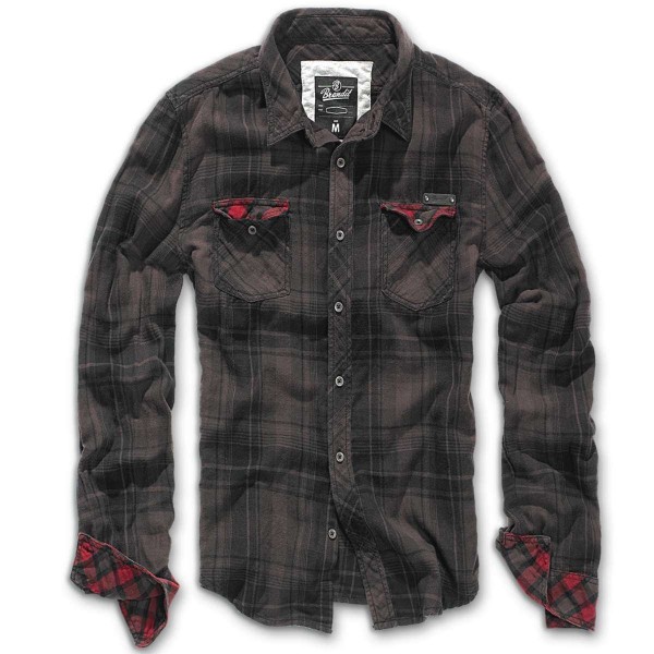 Рубашка Brandit Check Duncan BROWN-BLACK - 3487343
