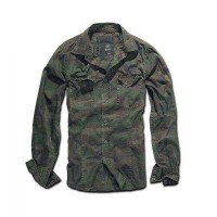 Рубашка Brandit Slimfit Shirt WOODLAND