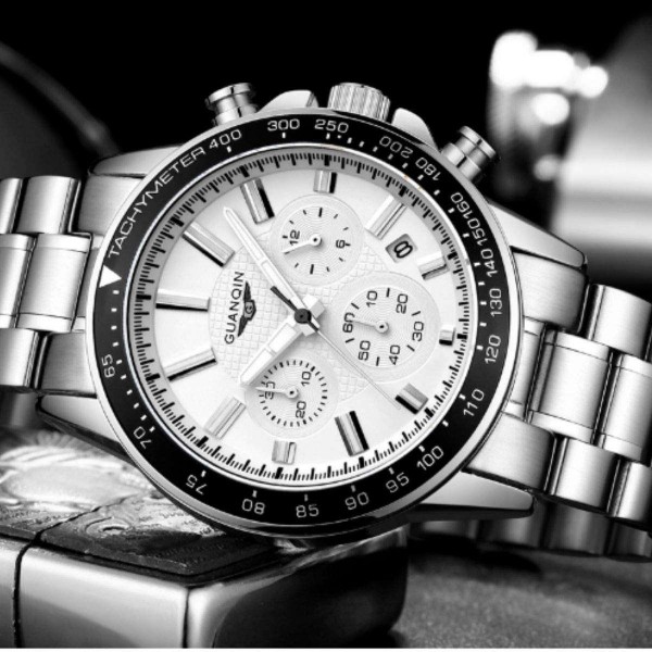 Часы Guanqin Black-White-Silver GS19057 CS - 3487453 Часы Guanqin Black-White-Silver GS19057 CS - 3487453