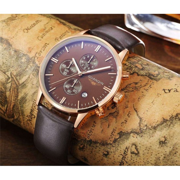 Часы Guanqin Gold-Brown-Brown GQ12006-A CL - 3487499