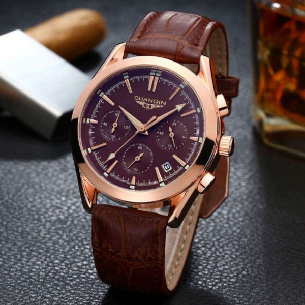 Часы Guanqin Gold-Brown-Brown GS19096 CL - 3487509