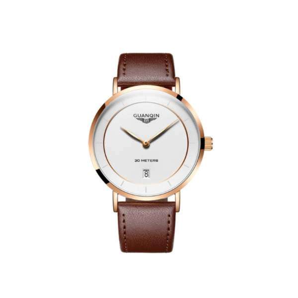 Годинник Guanqin RoseGold-White-DarkBrown GS19070 CL - 3487538