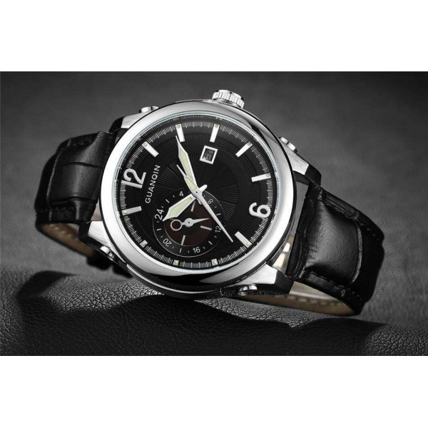 Годинник Guanqin Silver-Black-Black GS19027 CL - 3487547