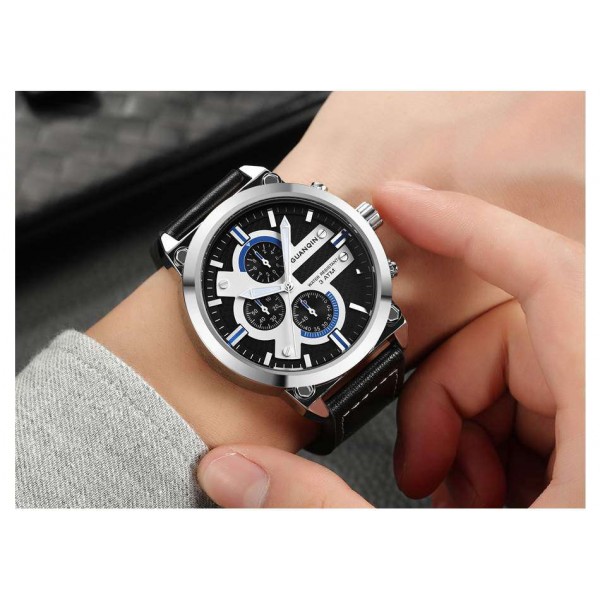 Годинник Guanqin Silver-Black-Black GS19088 CL - 3487550