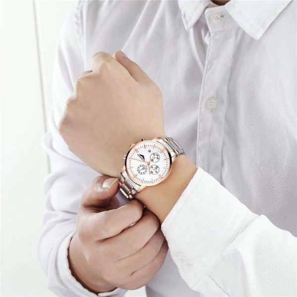 Часы Guanqin Gold-White-SilverGold GQ12006-A CS - 3487558 Часы Guanqin Gold-White-SilverGold GQ12006-A CS - 3487558