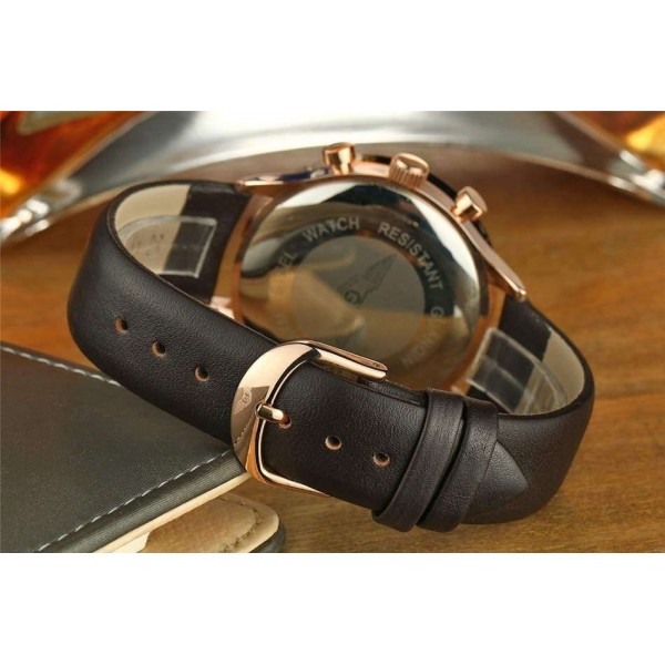 Часы Guanqin Gold-White-Brown GQ12003 CL - 3487573