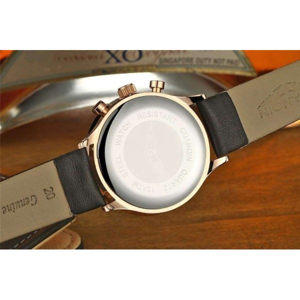 Часы Guanqin Gold-White-Brown GQ12003 CL - 3487573