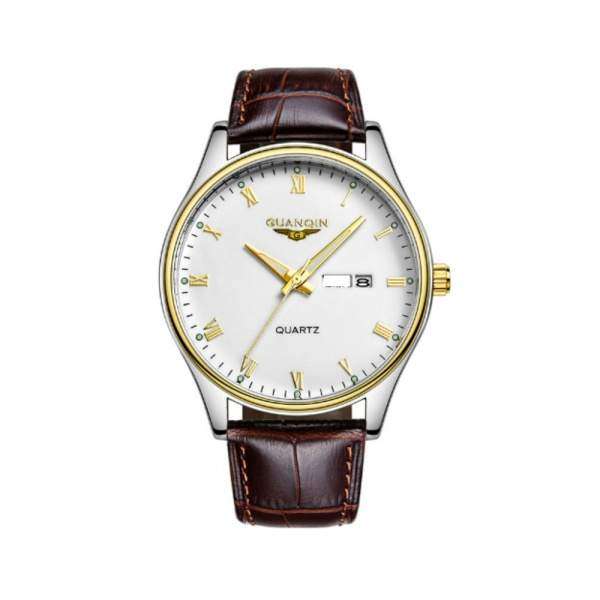 Часы Guanqin Gold-White-Brown GQ11006 CL - 3487578