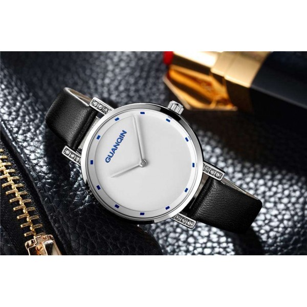 Часы Guanqin Silver-White-Black GS19111 CL - 3487654