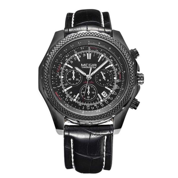 Годинник Megir Black MG2007 - 3487677
