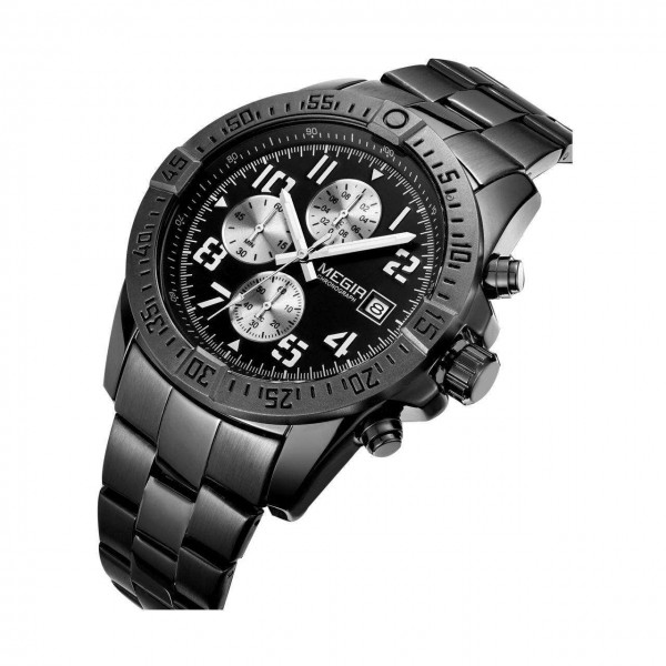 Годинник Megir Black MG2030 SS - 3487682 Годинник Megir Black MG2030 SS - 3487682
