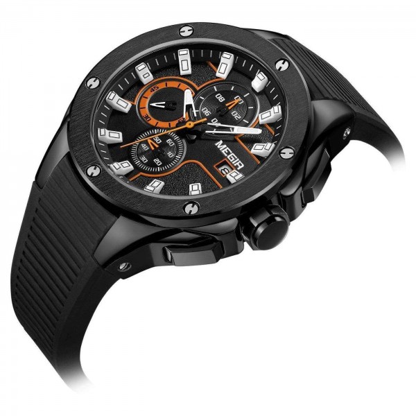 Годинник Megir Black MG2053 - 3487688