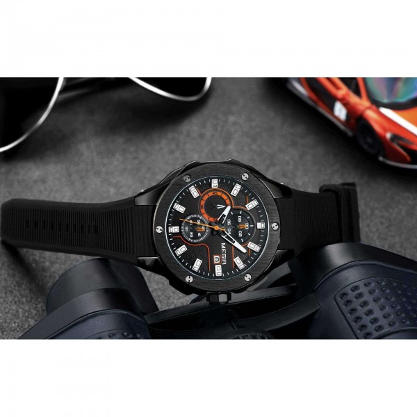 Годинник Megir Black MG2053 - 3487688