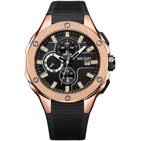 Годинник Megir Black MG2053 - 3487688