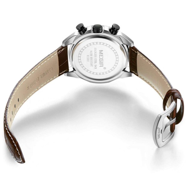 Годинник Megir Black Silver Brown MG2065 - 3487703