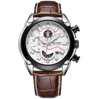 Часы Megir Black Silver Brown MG2065
