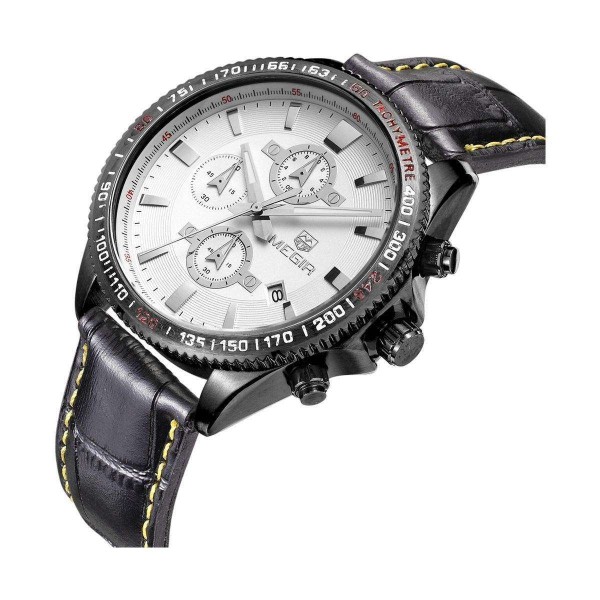 Годинник Megir Black White Black MG3001 - 3487705