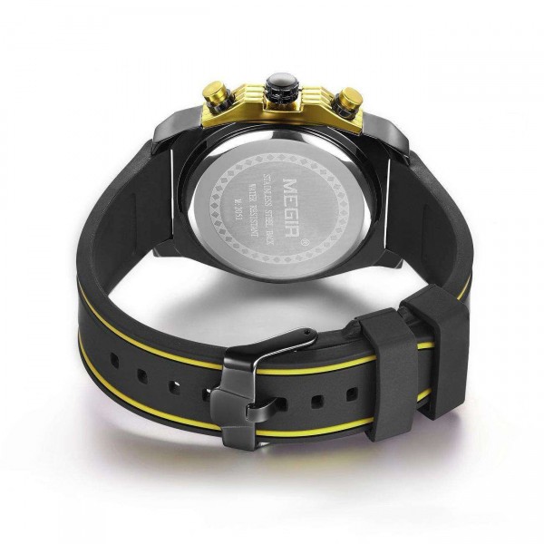 Годинник Megir Black Yellow Black MG2051 - 3487706