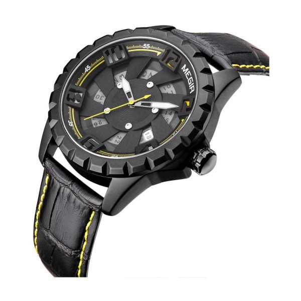Годинник Megir Black Yellow MG1074 - 3487712