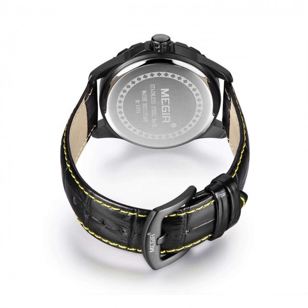 Годинник Megir Black Yellow MG1074 - 3487712