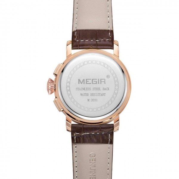 Годинник Megir Gold Black Brown MG2031 - 3487714